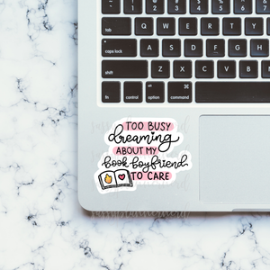 book boyfriend // Laptop stickers // Vinyl Stickers