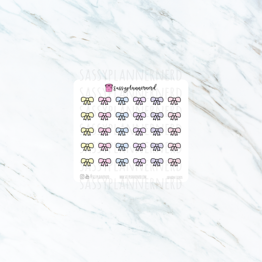 Pastel Bows | Doodle Stickers