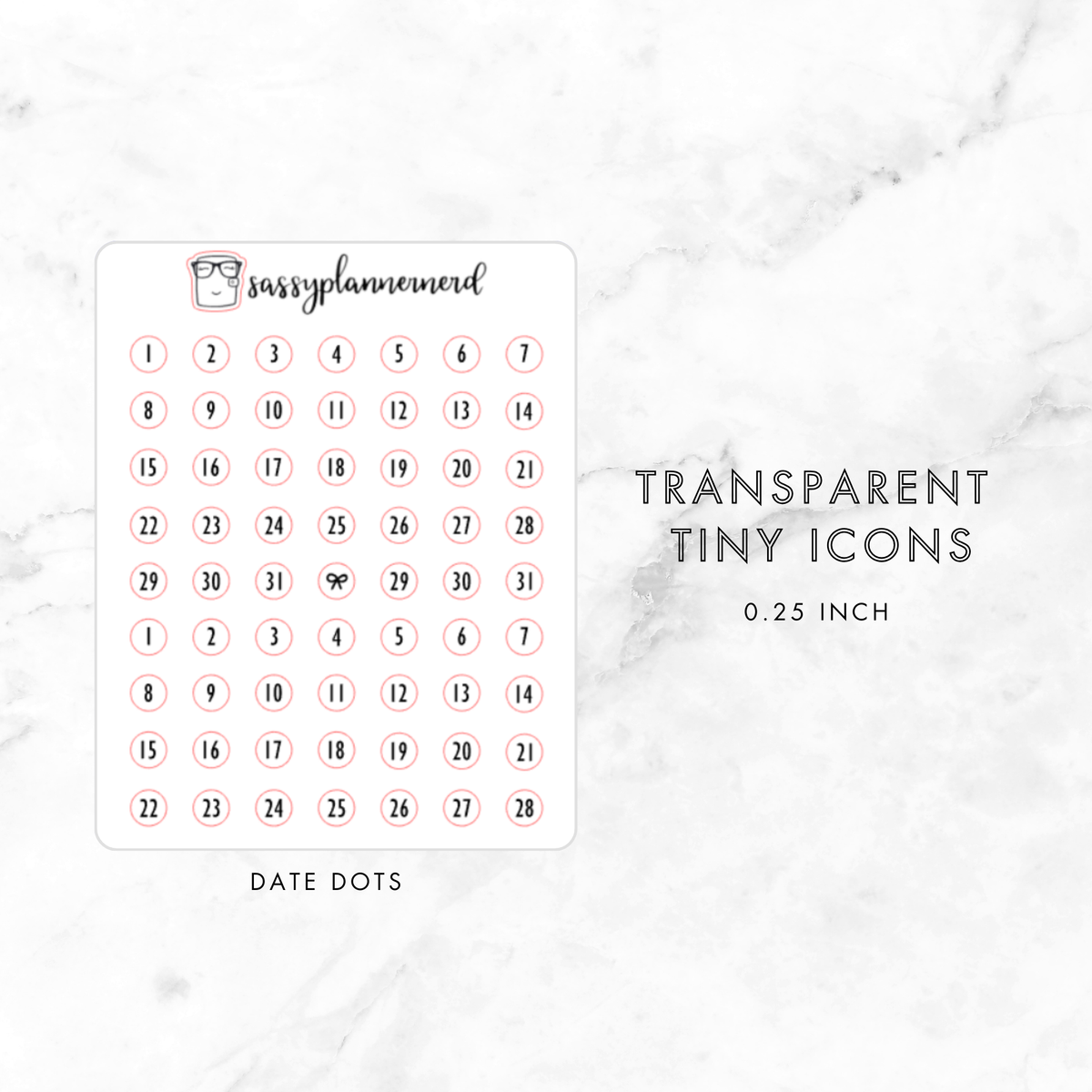 date dots - tiny icons