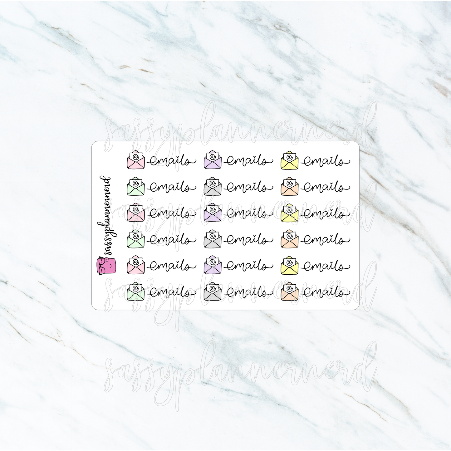 Email | Doodle Stickers (1.3 inch wide)
