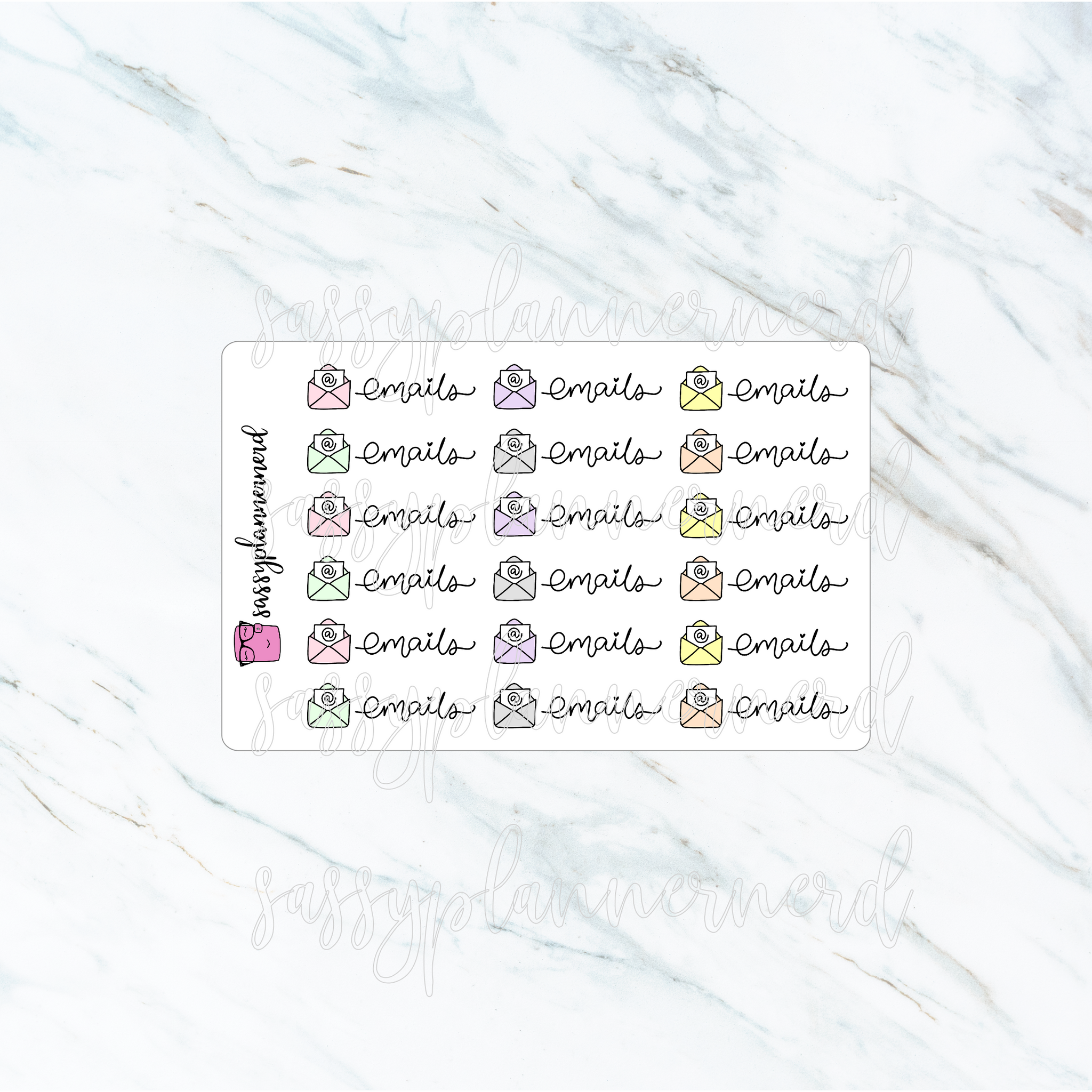 Email | Doodle Stickers (1.3 inch wide)