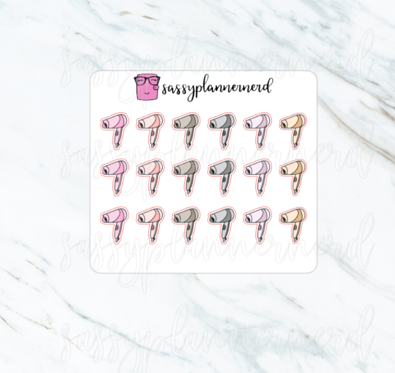 Hair Dryer Neutral | Doodle Stickers