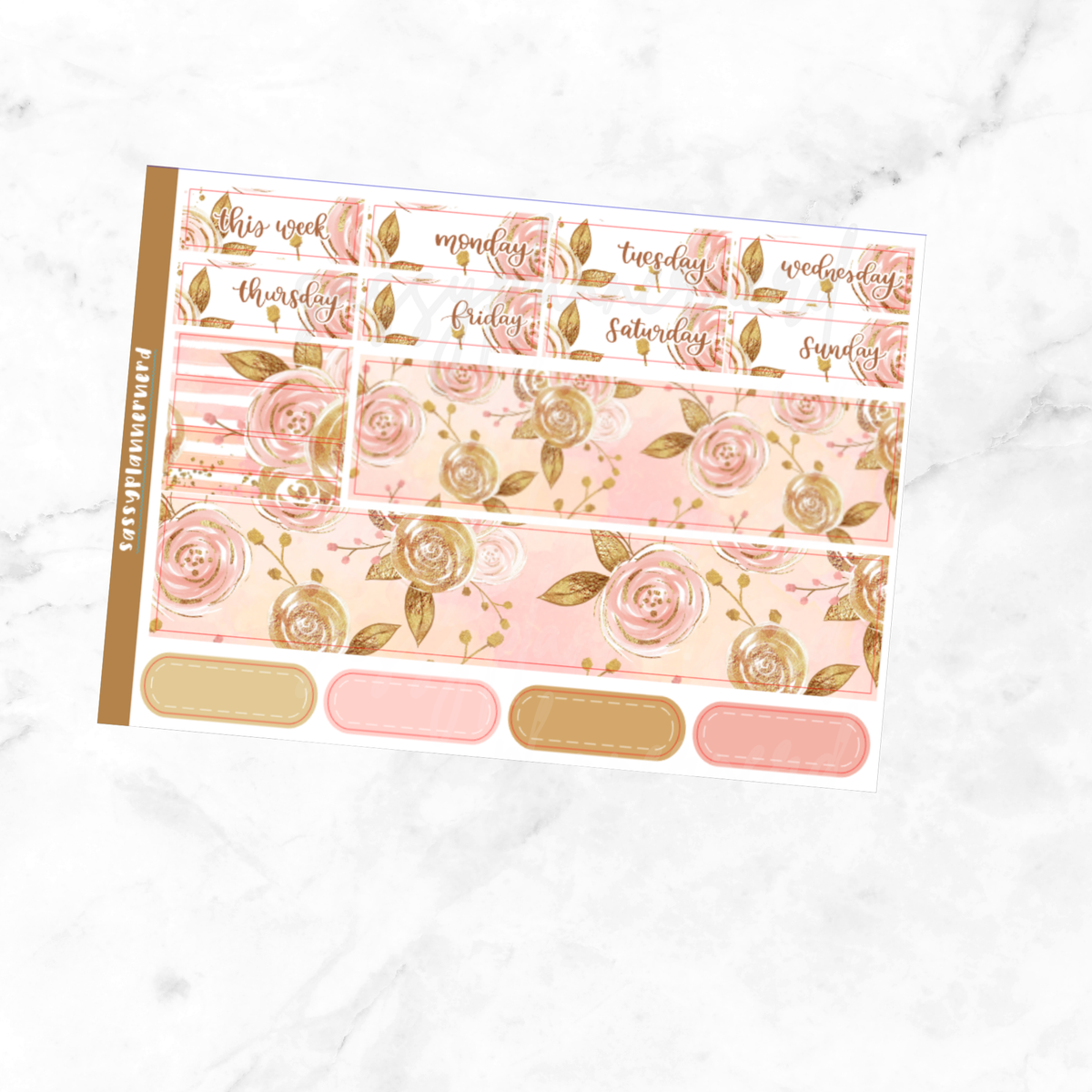 Rosegold Florals | Weekly kit | FULL KIT