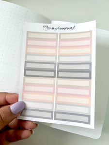Neutral Skinny labels // Rainbow Pastels // Functional stickers