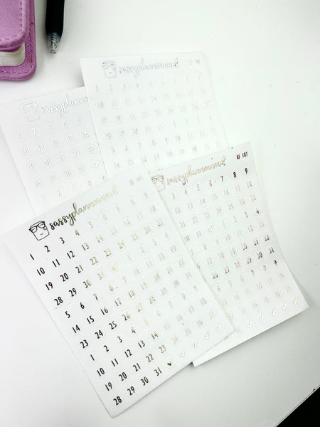 Mini Date dots // Foiled Stickers