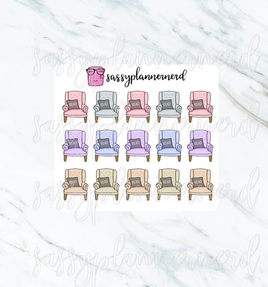 Reading Chair Small | Doodle Stickers