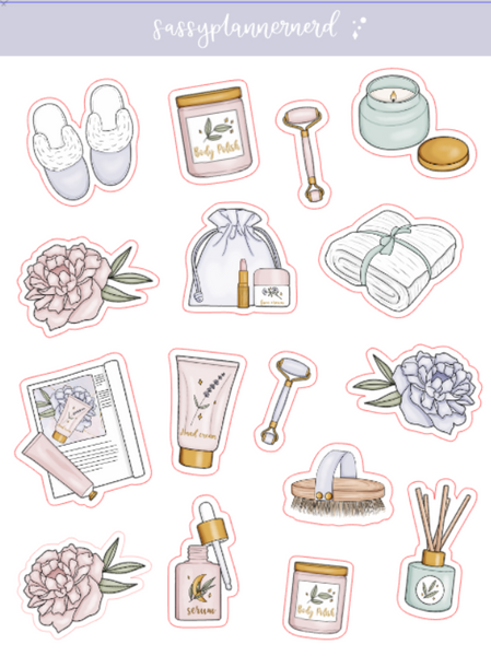 Pamper yourself deco stickers