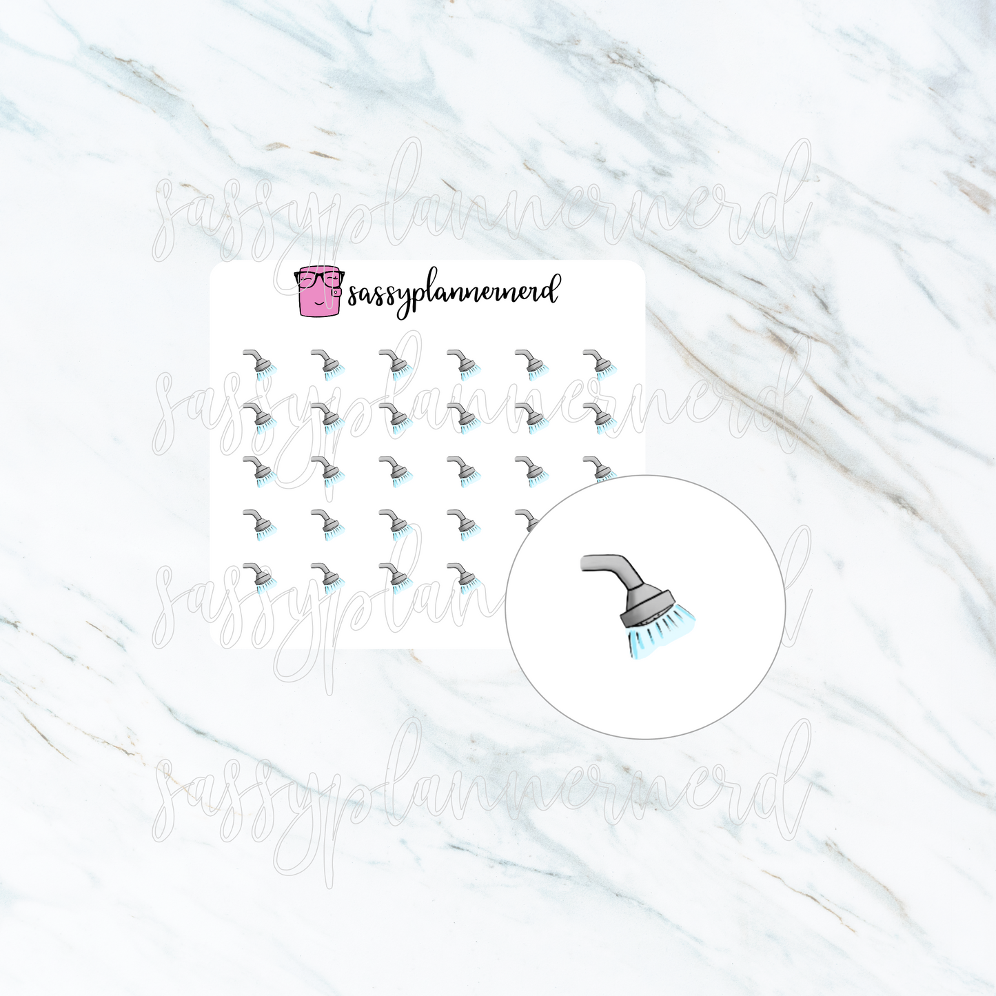 Shower head (tiny) | doodle stickers