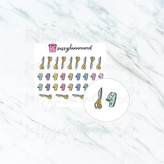 Tailor accessories | doodle stickers