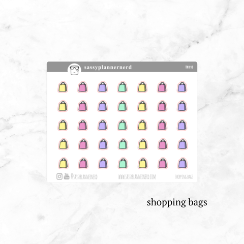 shopping bag | tiny doodle stickers