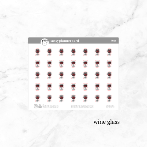 wine glass | tiny doodle stickers