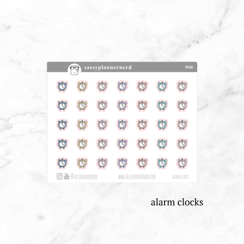 alarm clocks | tiny doodle stickers