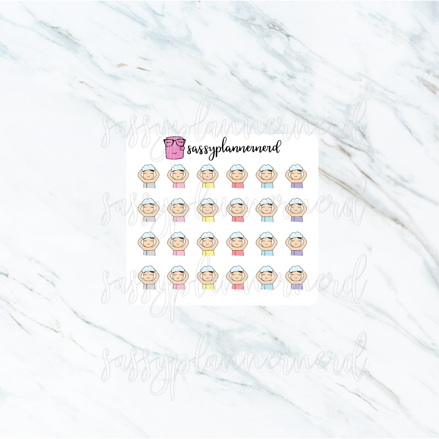 wash hair (doodle only) | Doodle Stickers