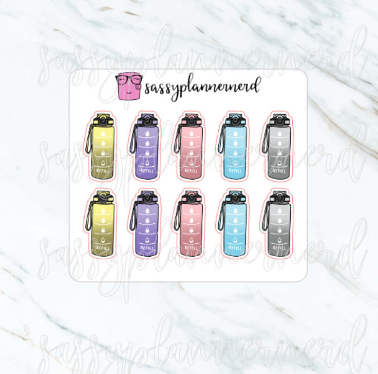Water Bottle | Doodle Stickers