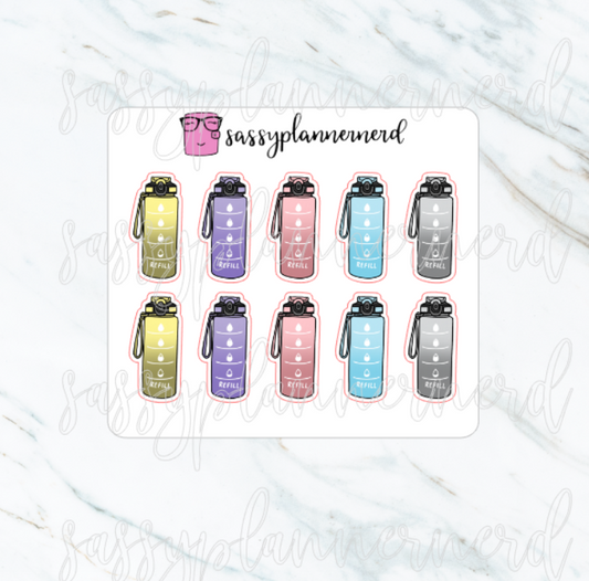 Water Bottle | Doodle Stickers
