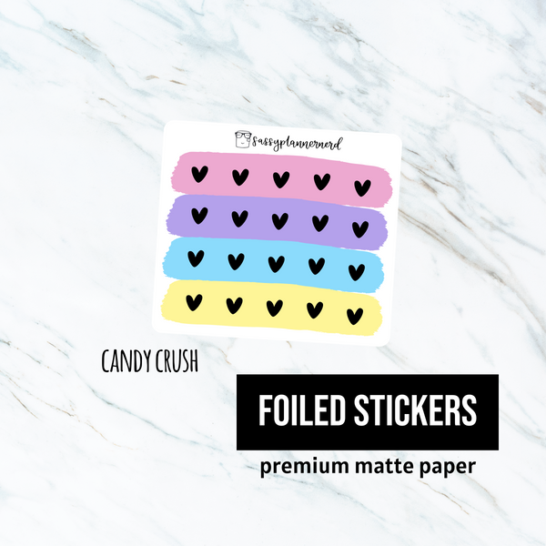 FOILED // Heart icon stickers