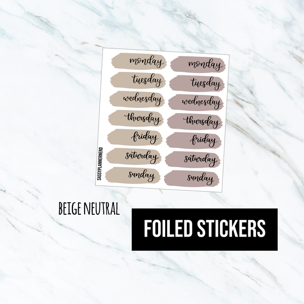 FOILED // Date cover stickers