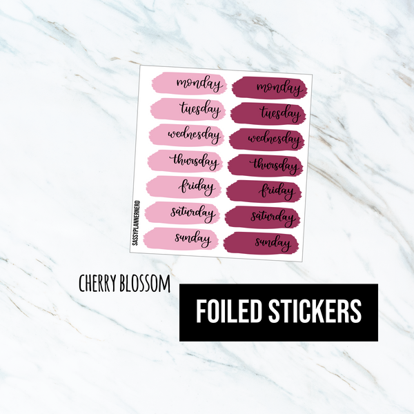 FOILED // Date cover stickers