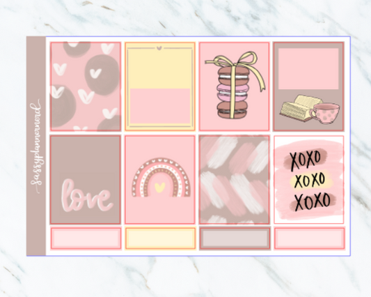 XOXO | Weekly kit | custom art kit | VERTICAL PLANNER KIT
