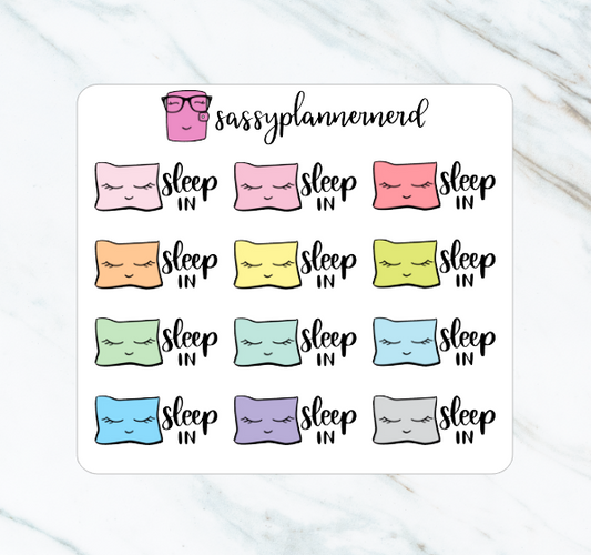 Sleep In | Doodle stickers
