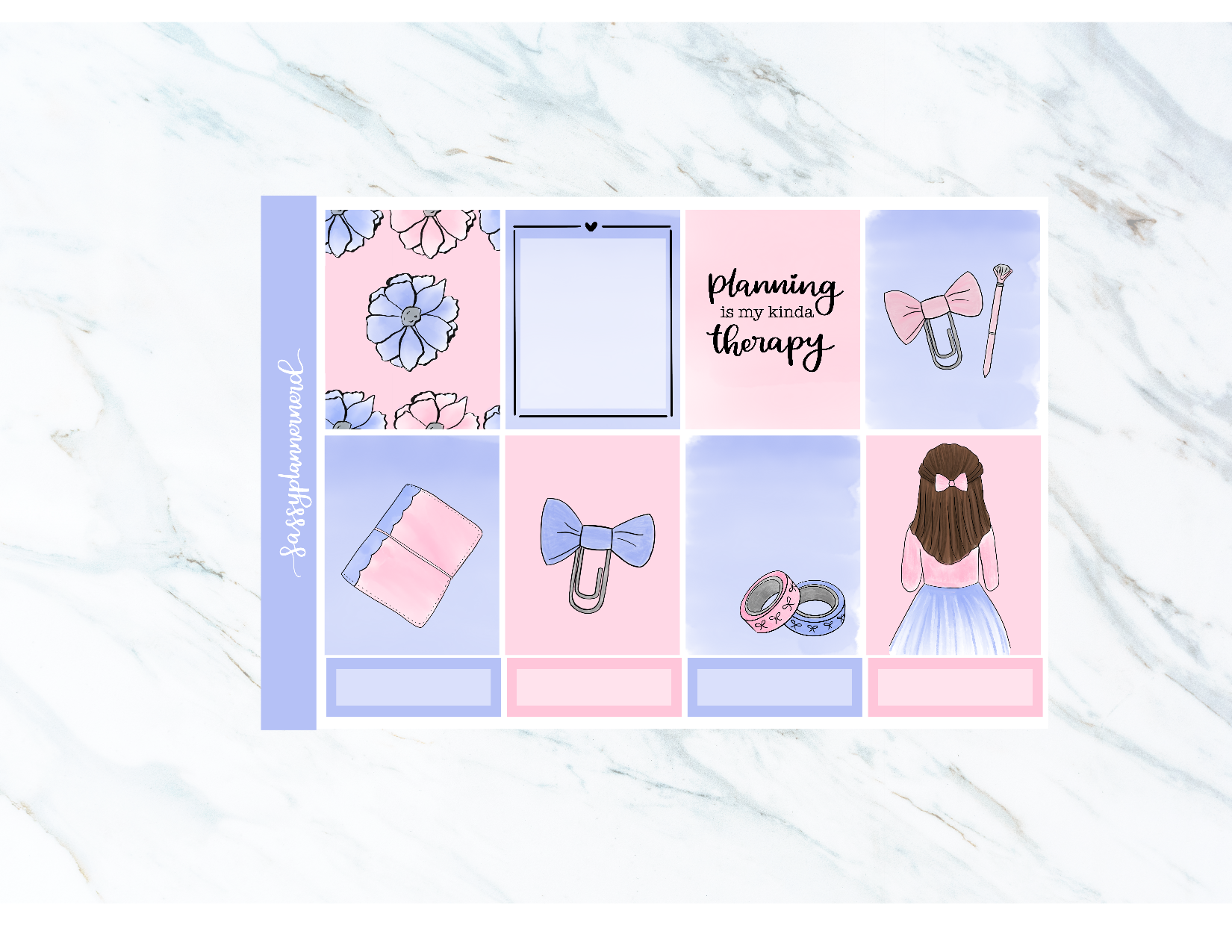 Planner girl | Weekly kit | custom art kit | VERTICAL PLANNER KIT