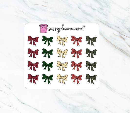 Christmas Bows | Doodle Stickers