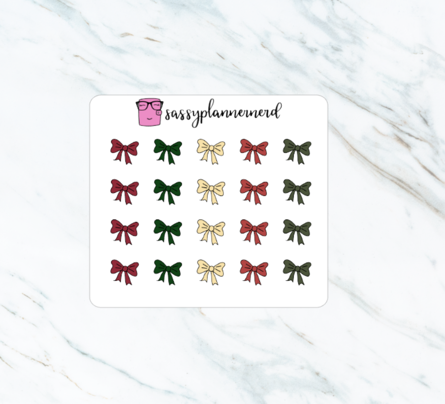 Christmas Bows | Doodle Stickers