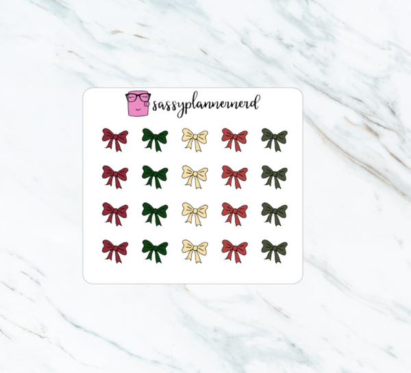 Christmas Bows | Doodle Stickers