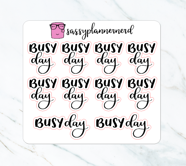 Busy Day stickers