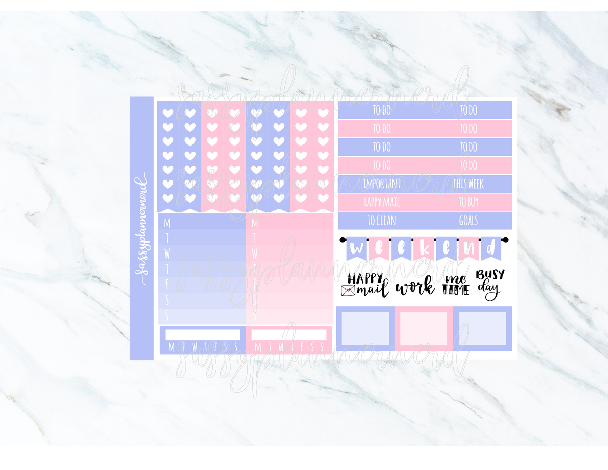 Planner girl | Weekly kit | custom art kit | VERTICAL PLANNER KIT