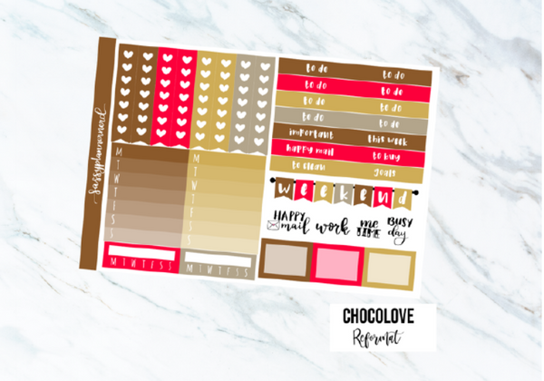 Chocolove | Weekly kit | VERTICAL PLANNER KIT