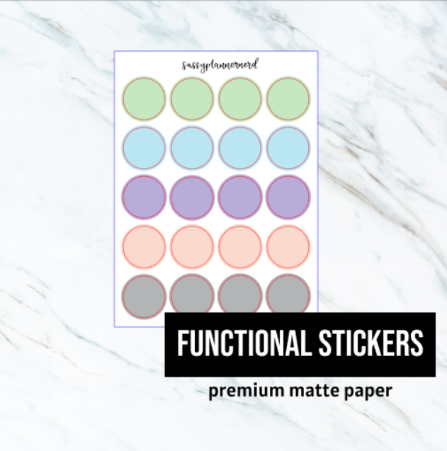 Pastel Rainbow Sticker Book (All 8 Sticker sheets) // Functional stickers