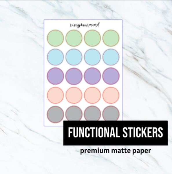BUNDLE Pastel Rainbow (All 8 Sticker sheets) // Functional stickers