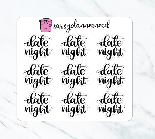 Date Night stickers