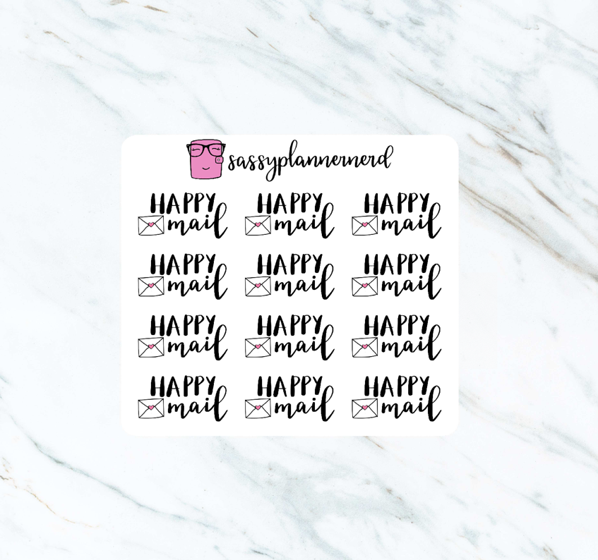 Happy Mail | Handlettering Stickers