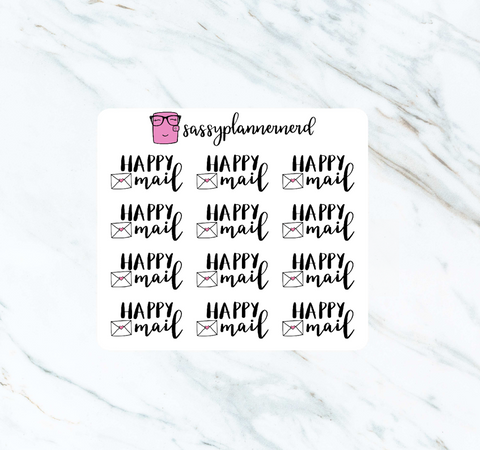 Happy Mail | Handlettering Stickers