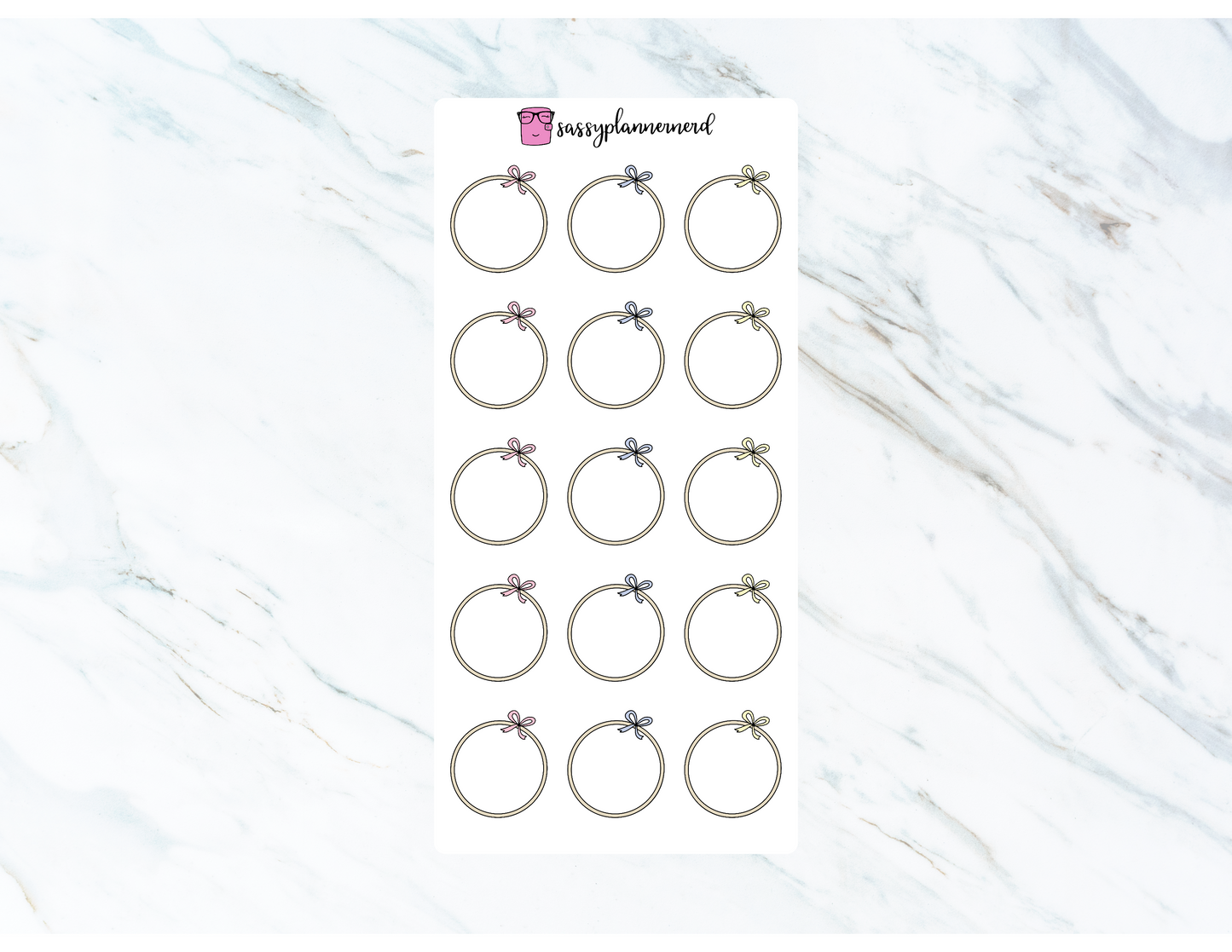 Bow Hoops | Doodle Stickers
