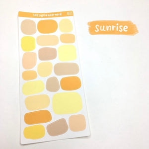 Sunrise | Abstract color swatches