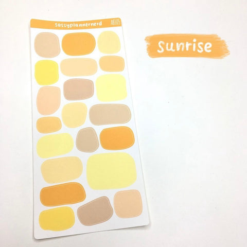 Sunrise | Abstract color swatches