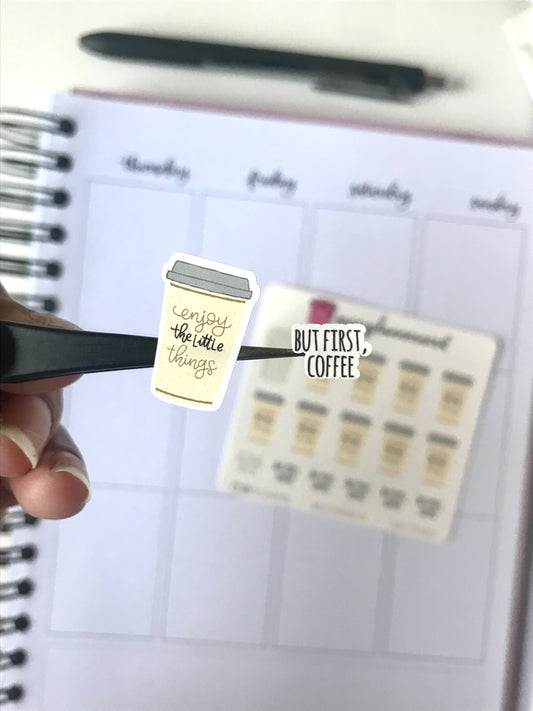‘Little things’ coffee cup | Doodle Stickers