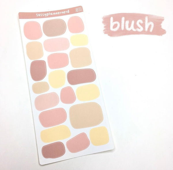 BUNDLE (All 6 Sticker sheets) Abstract swatches // Functional stickers