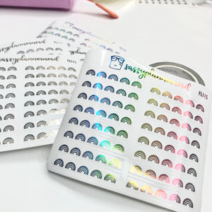 Rainbow Headers Overlay // Foiled Stickers // Functional Planner Stickers