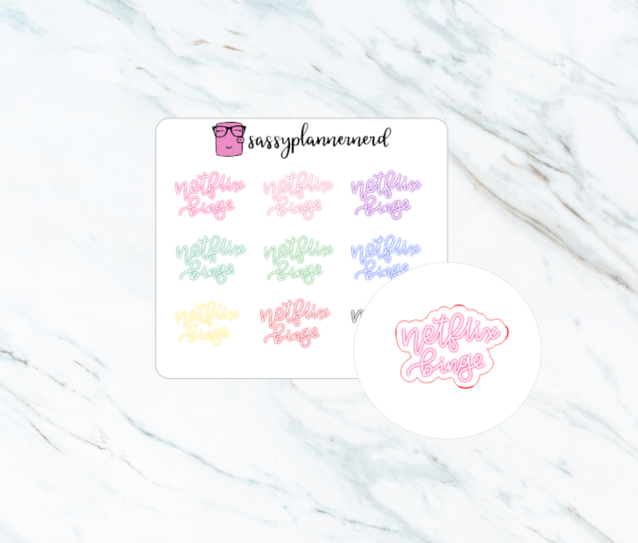 Netflix Binge | Doodle Stickers