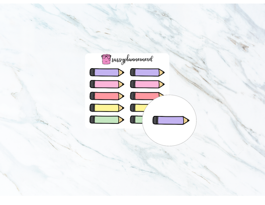 Pencil Label | Doodle Stickers