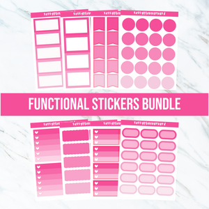 BUNDLE (All 8 Sticker sheets) // Functional stickers