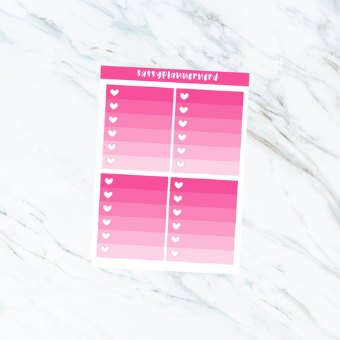 Full Heart Checklist // Functional stickers