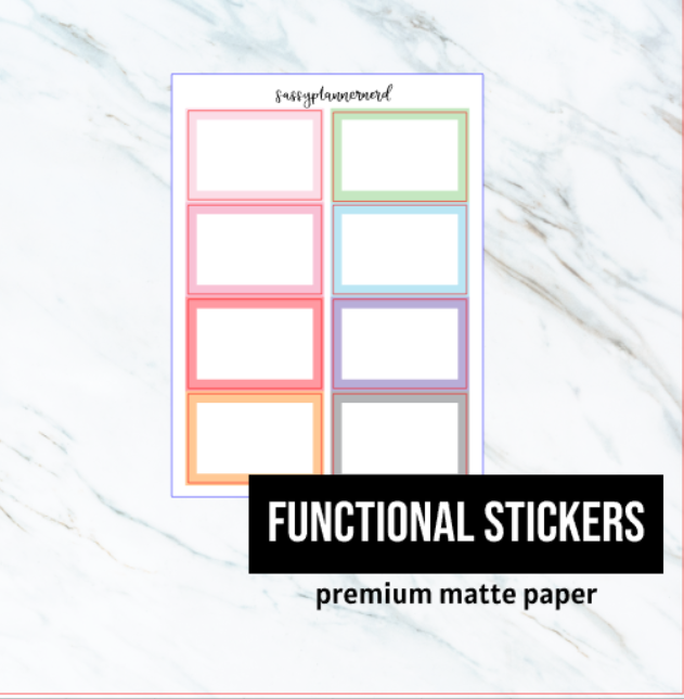 Pastel Rainbow Sticker Book (All 8 Sticker sheets) // Functional stickers