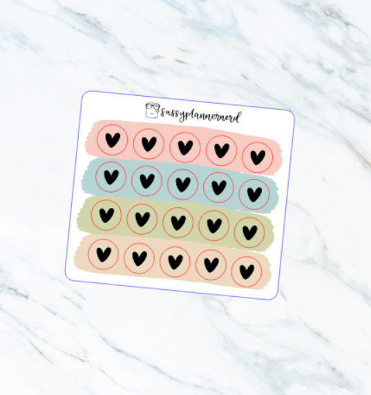 ADD ON Spring Blossom // Heart icon // Foiled planner stickers