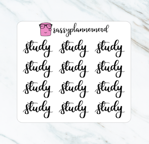 Study | lettering stickers