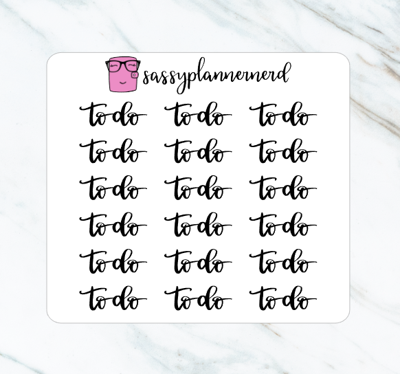 To Do | lettering stickers